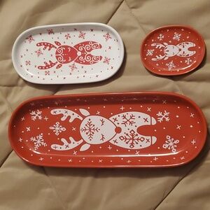 Temptations set of 3 reindeer trays